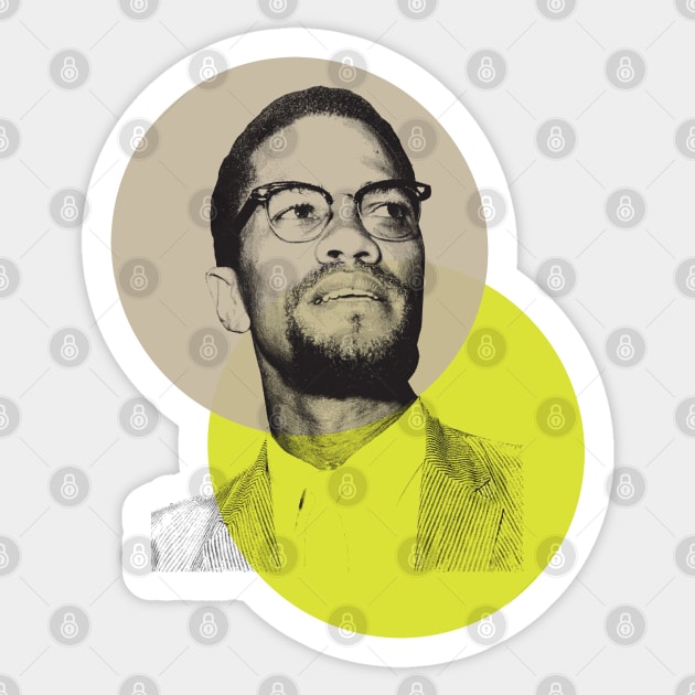 Malcolm X Sticker by Jay_Kreative